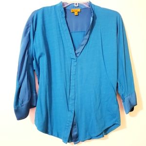Nicole Miller blouse 3/4 sleeve